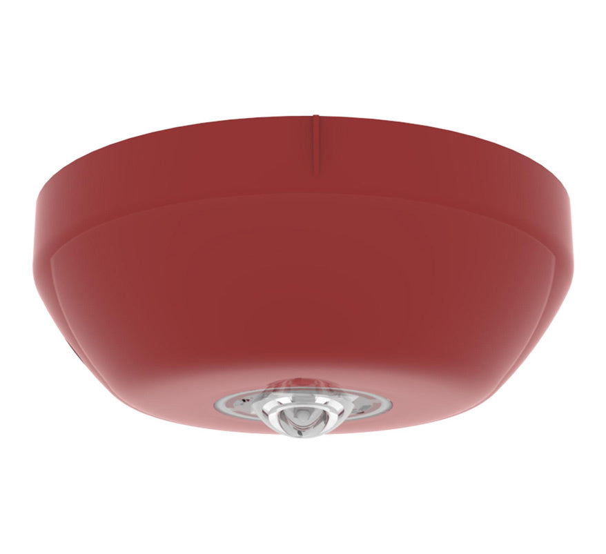 Hochiki CHQ-CB(RED)/WL-15 Addressable Ceiling VAD Beacon - Red Case, White LEDs (15m) - JEM Systems UK