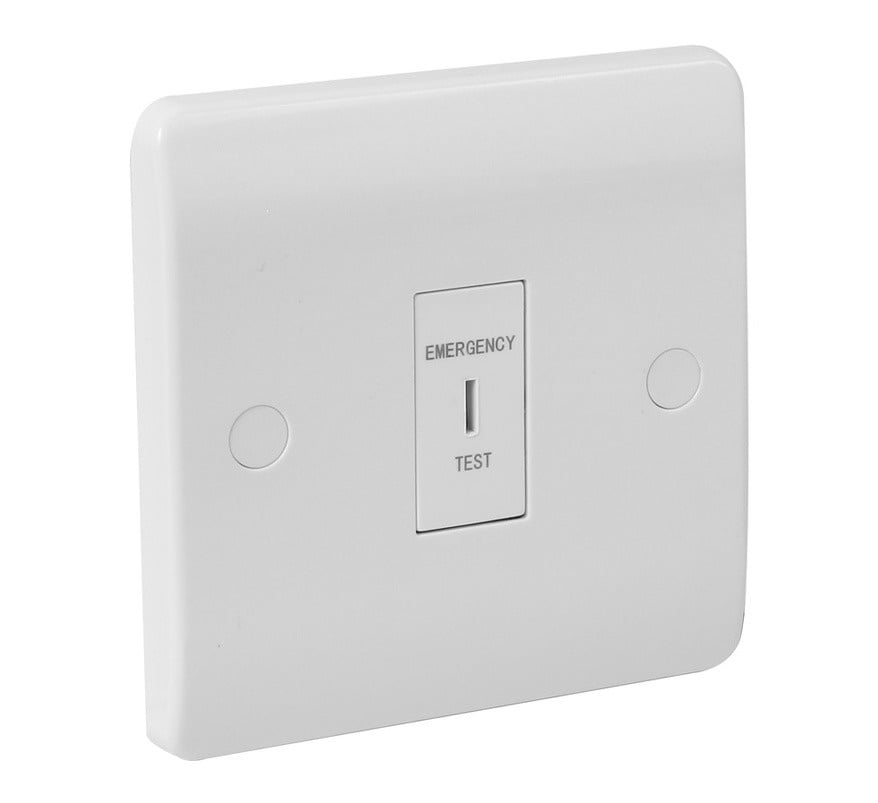 Click Mode 10A DP 1 Gang Emergency Test Key Switch (White) (CMA110) - JEM Systems UK