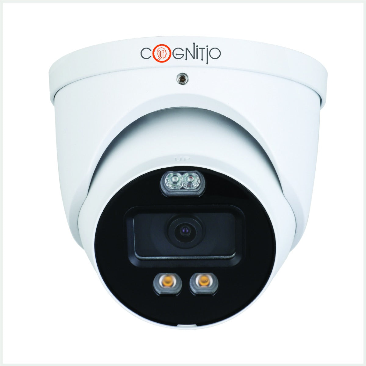 Cognitio 5MP HDCVI Full-Colour Fixed Lens Active Deterrence Turret Camera (White)