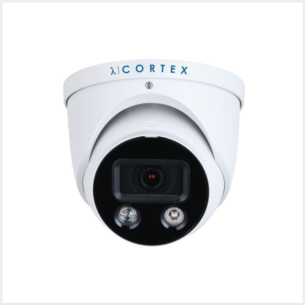Cortex 4K AI Dual Illumination Active Deterrent Turret Camera (White)