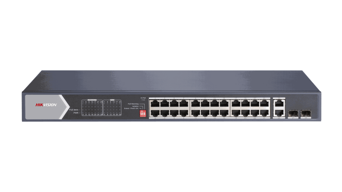 Hikvision 24 Port Gigabit Unmanaged POE Switch