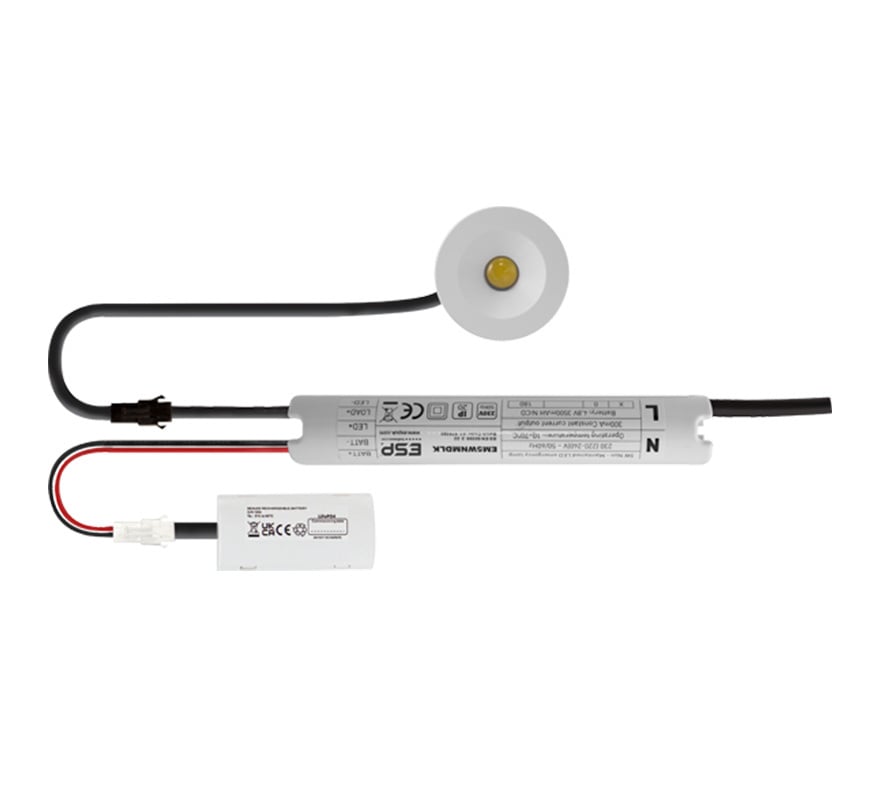 ESP Duceri 5W LED IP20 Open Lens Emergency Downlight (D2413WH) - JEM Systems UK