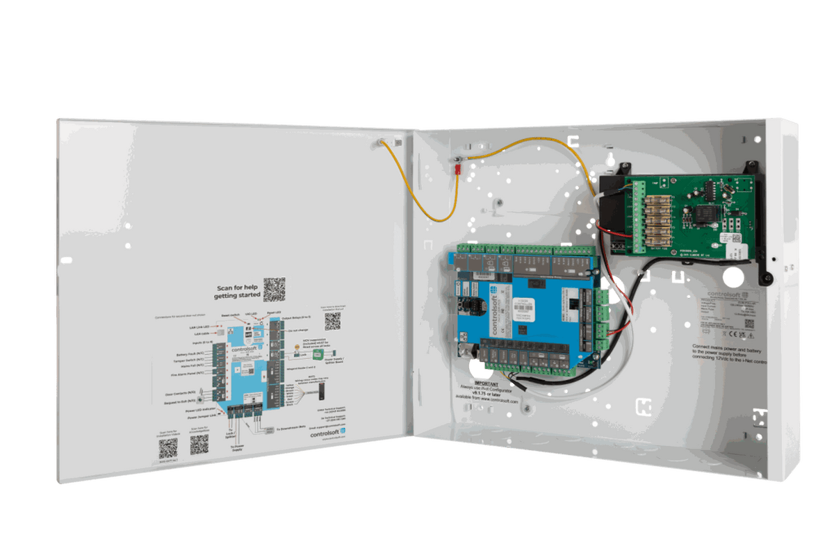 Controlsoft iNet 2 Door/2 Reader Boxed Control Unit with 4A PSU