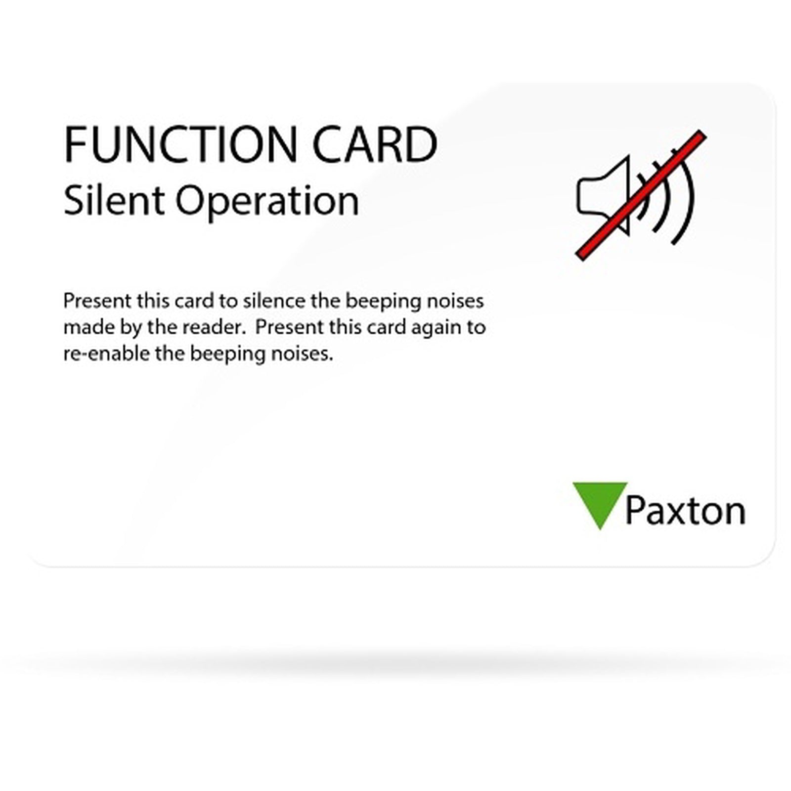 Paxton Net2 Silent Operation Card