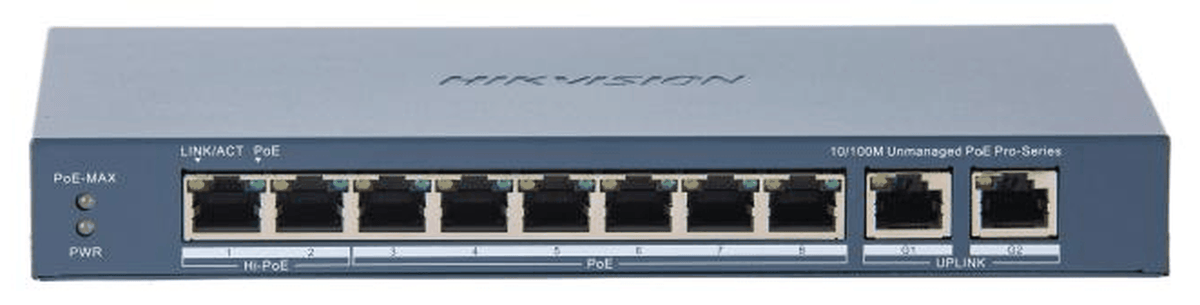 Hikvision DS-3E0310HP-E(C) 8 Port Fast Ethernet Unmanaged POE Switch