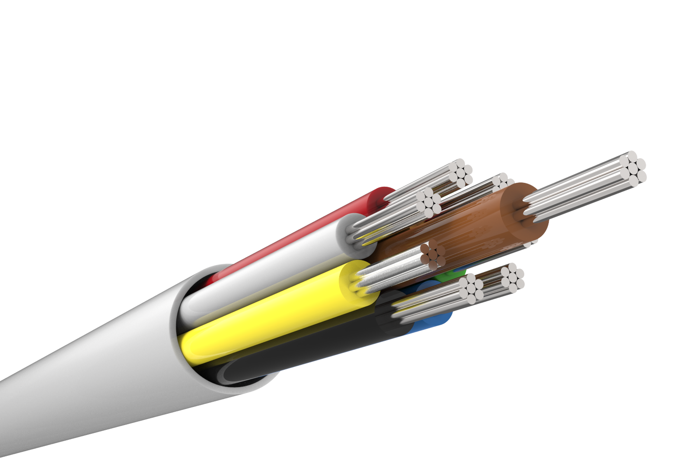 CQR 8 Core Type 2 Eca LSF Copper Cable White 100m