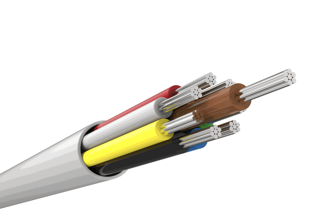 CQR 8 Core Type 2 Eca LSF Copper Cable White 100m
