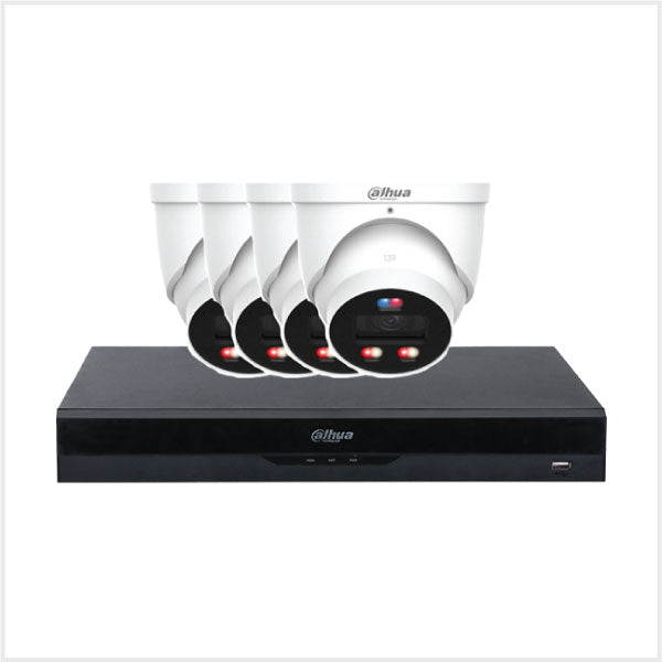 Dahua 8 Chn NVR Kit with 4x 6MP Smart Dual Light Active Deterrence Cameras