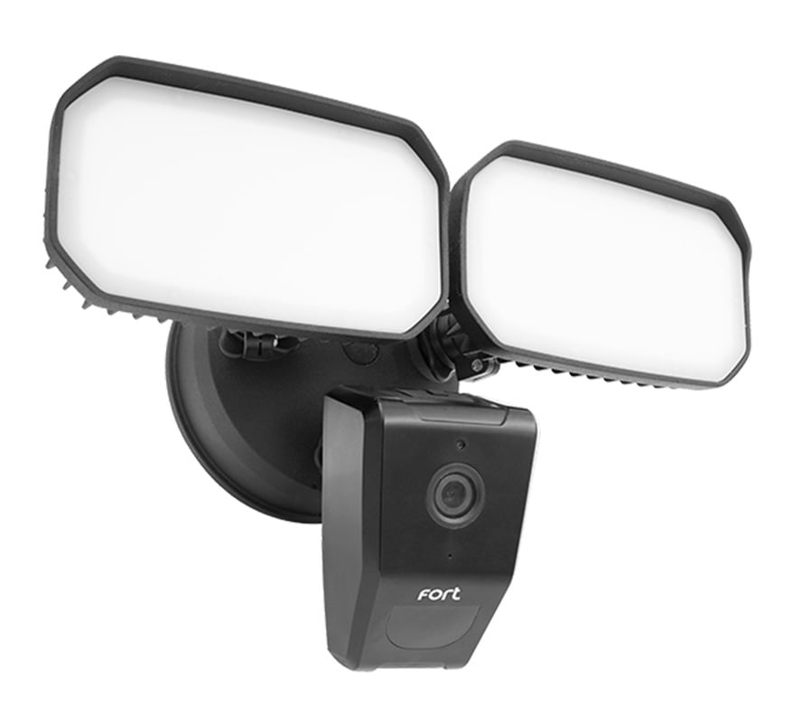 ESP Fort Wi-Fi Smart Security Twin Spotlight with Camera (Black) (ECSPCAMFLB) - JEM Systems UK