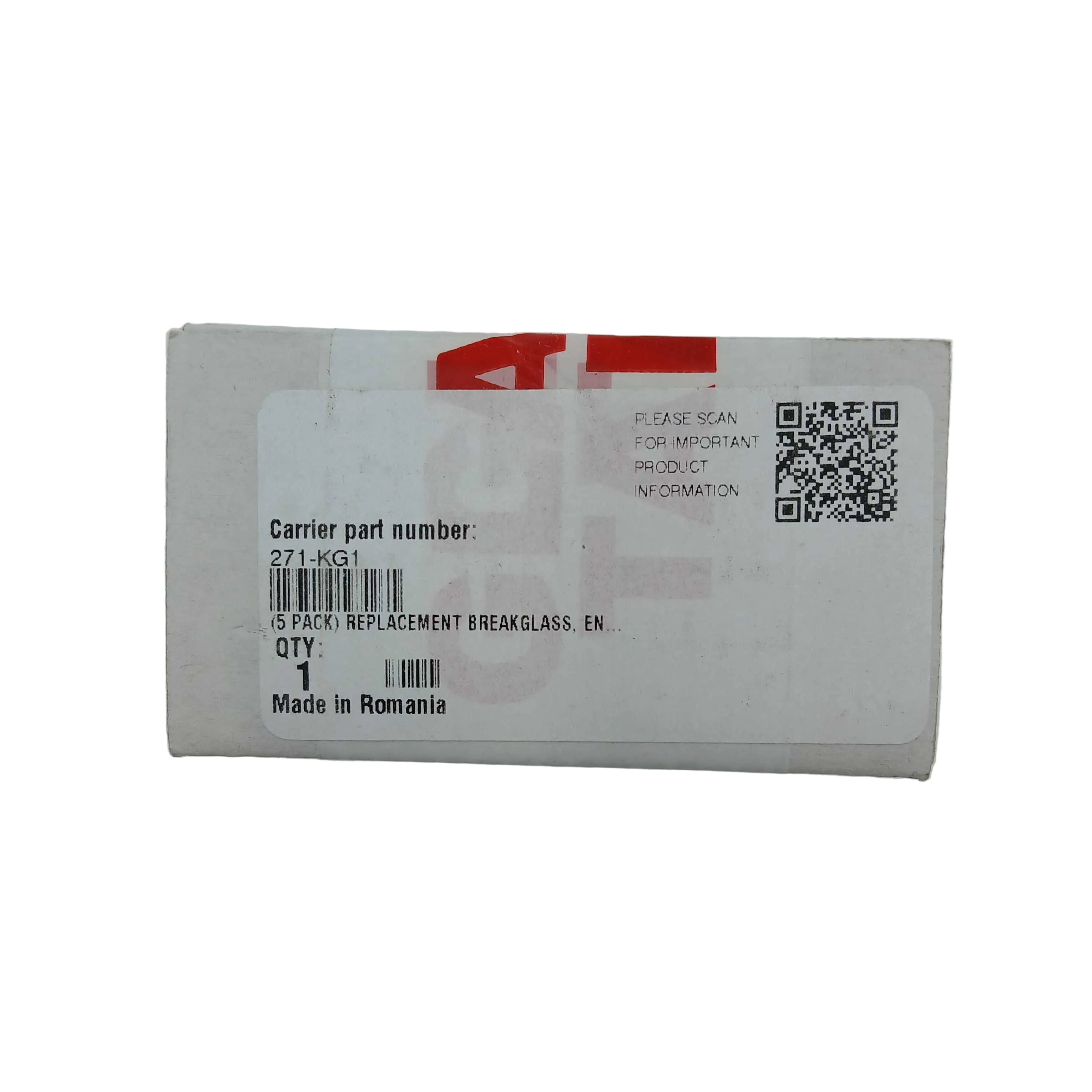 Edwards 271-KG1 Replacement Breakglass English - (5 PACK) - JEM Systems UK