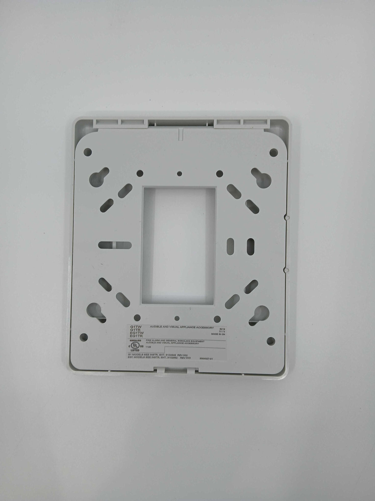 Edwards G1TW Compact Wall Trim Plate White - JEM Systems UK