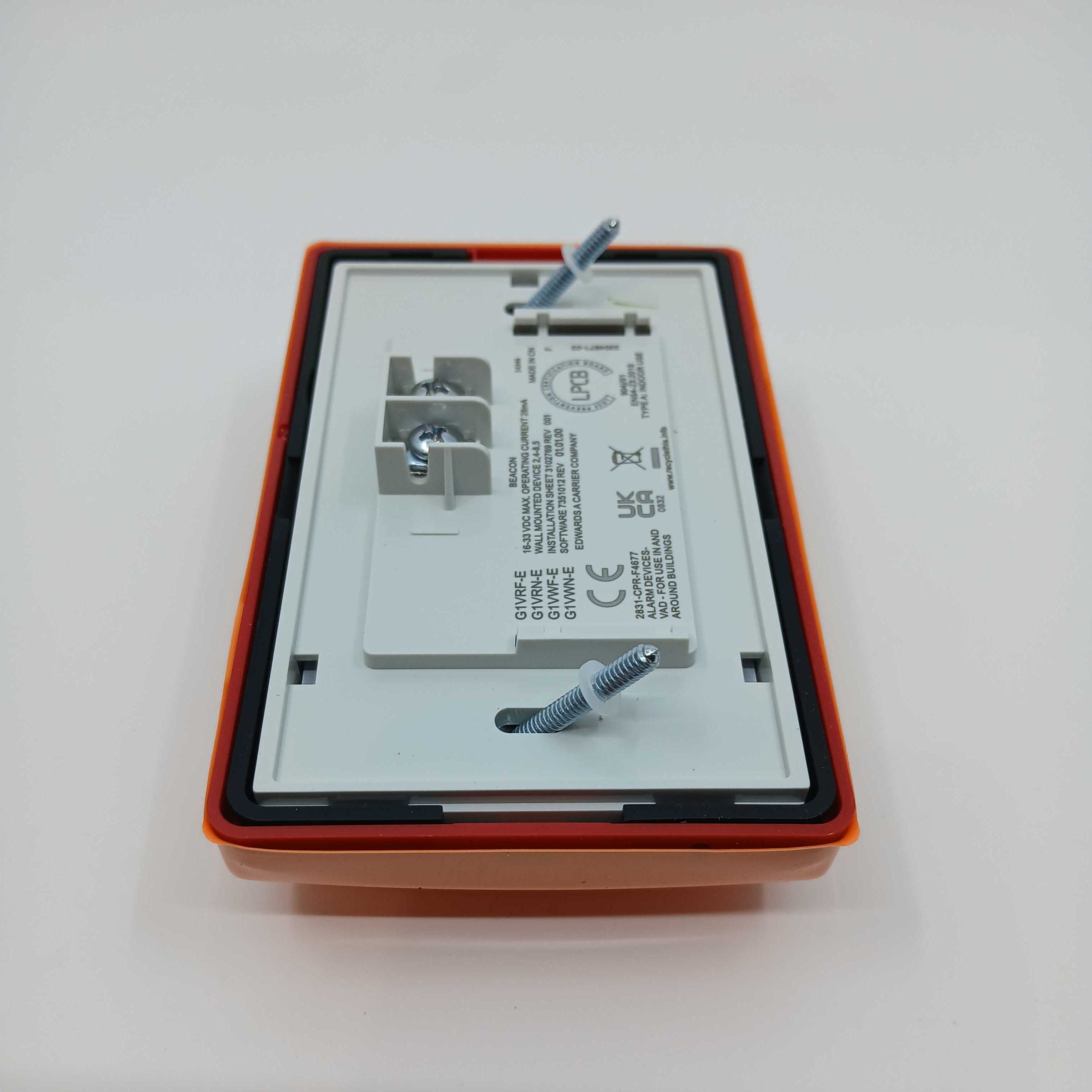 Edwards G1VRF-E Compact Wall Strobe Red Fire Marking EN54 - JEM Systems UK