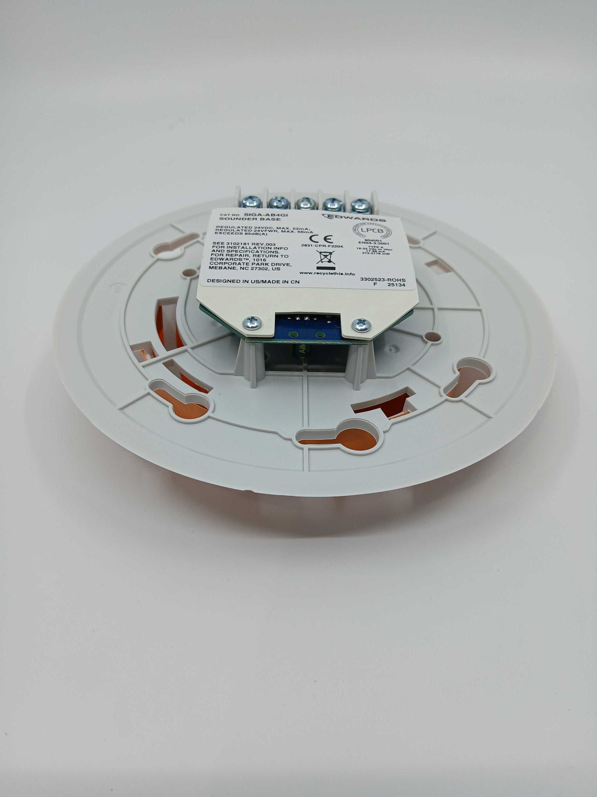 Edwards SIGA-AB4GI Audible (Sounder) Base EN54 Listed - JEM Systems UK