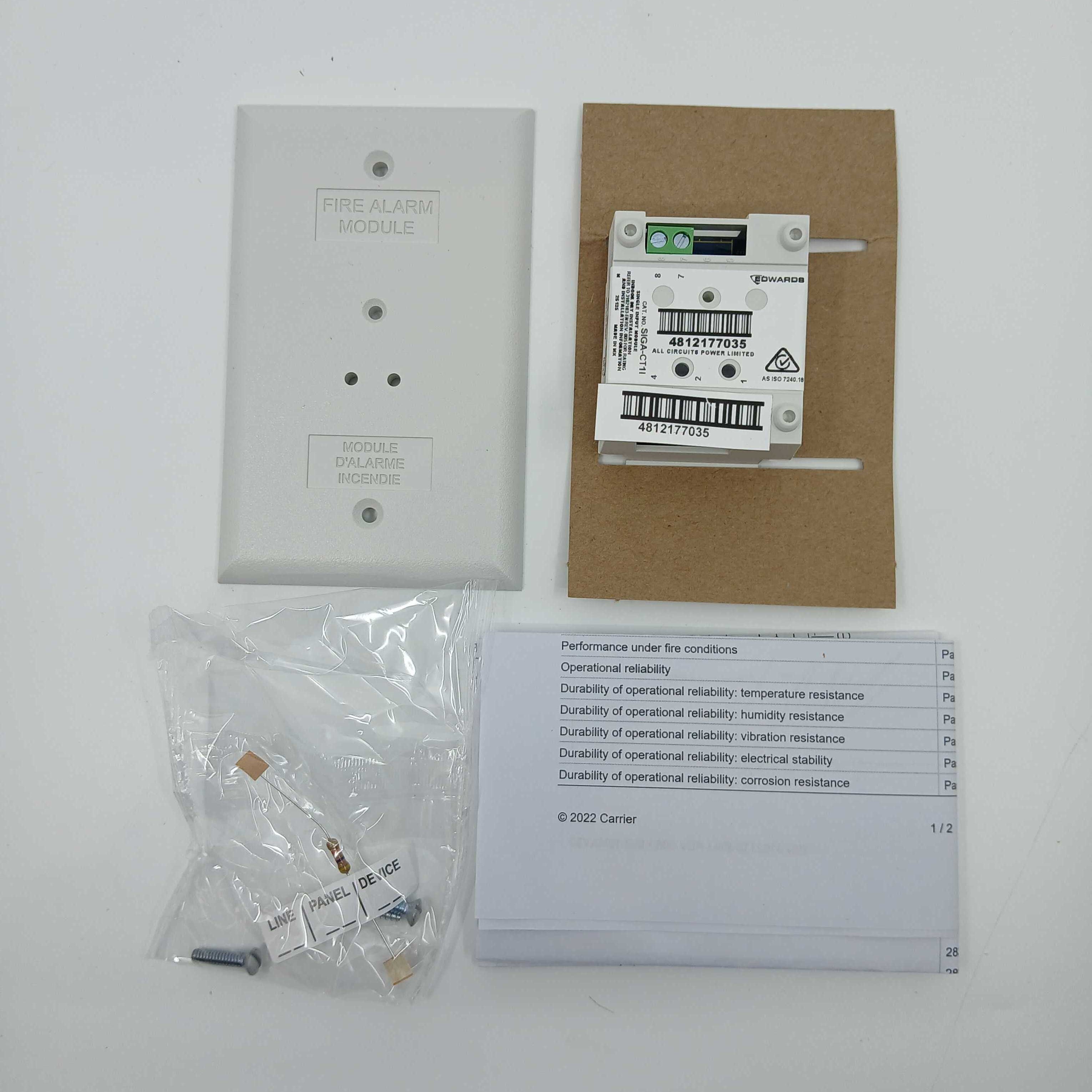 Edwards SIGA-CT1I Single Input Module EN54 - JEM Systems UK