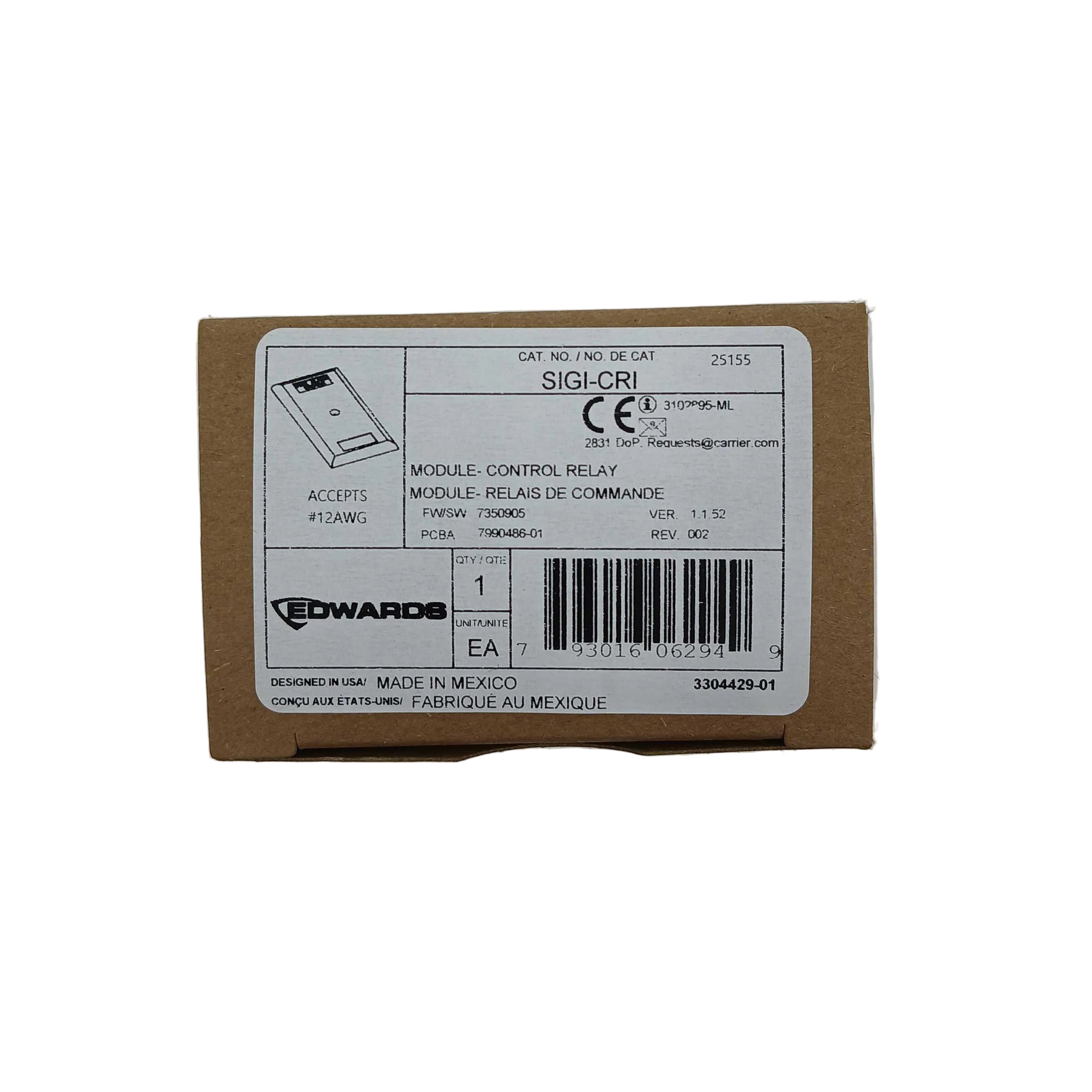 Edwards SIGI-CRI Control Relay w/ Isolator - JEM Systems UK