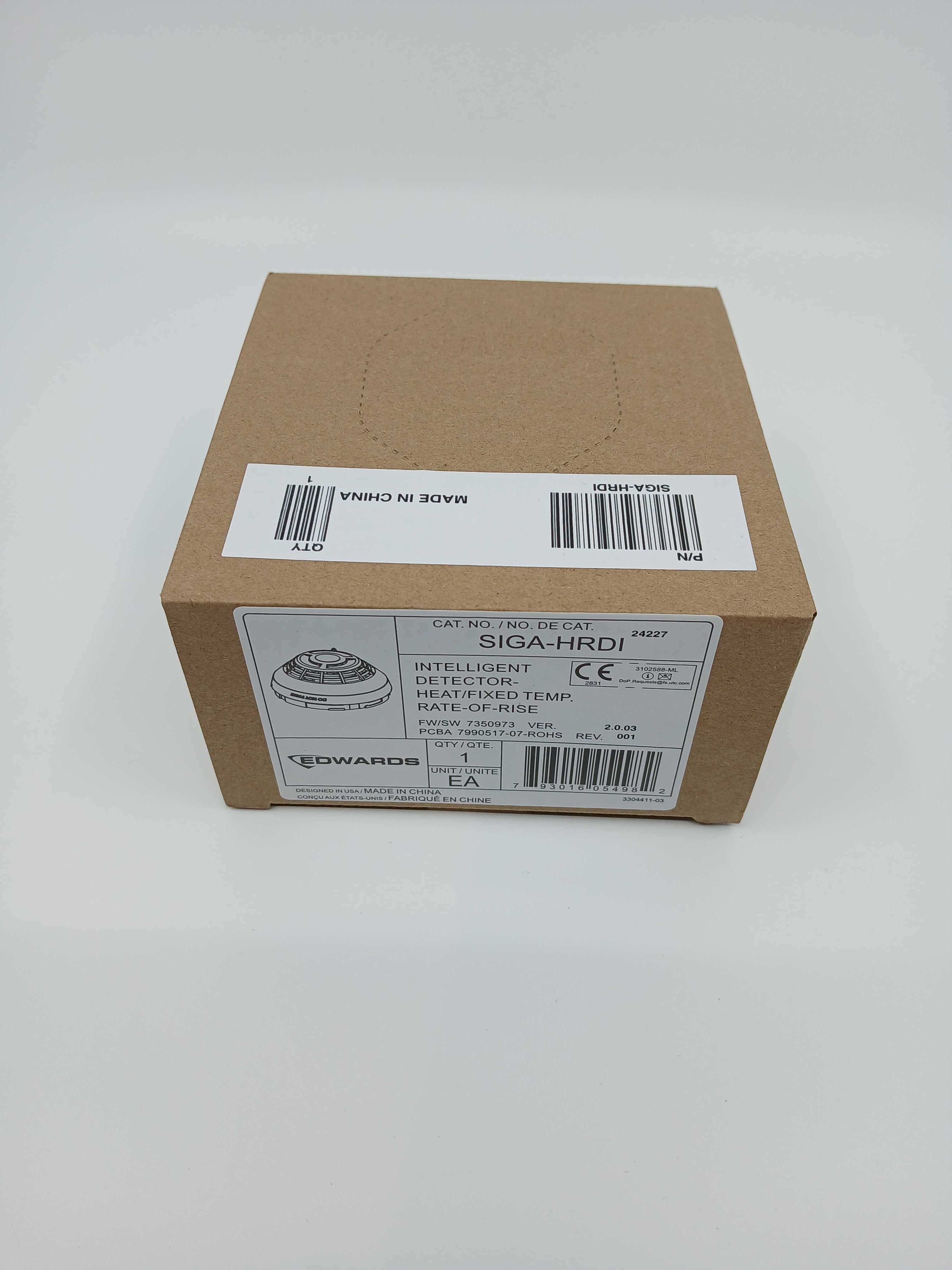 Edwards SIGA-HRDI Intelligent A1/A2R fixed temperature and ROR heat detector - JEM Systems UK