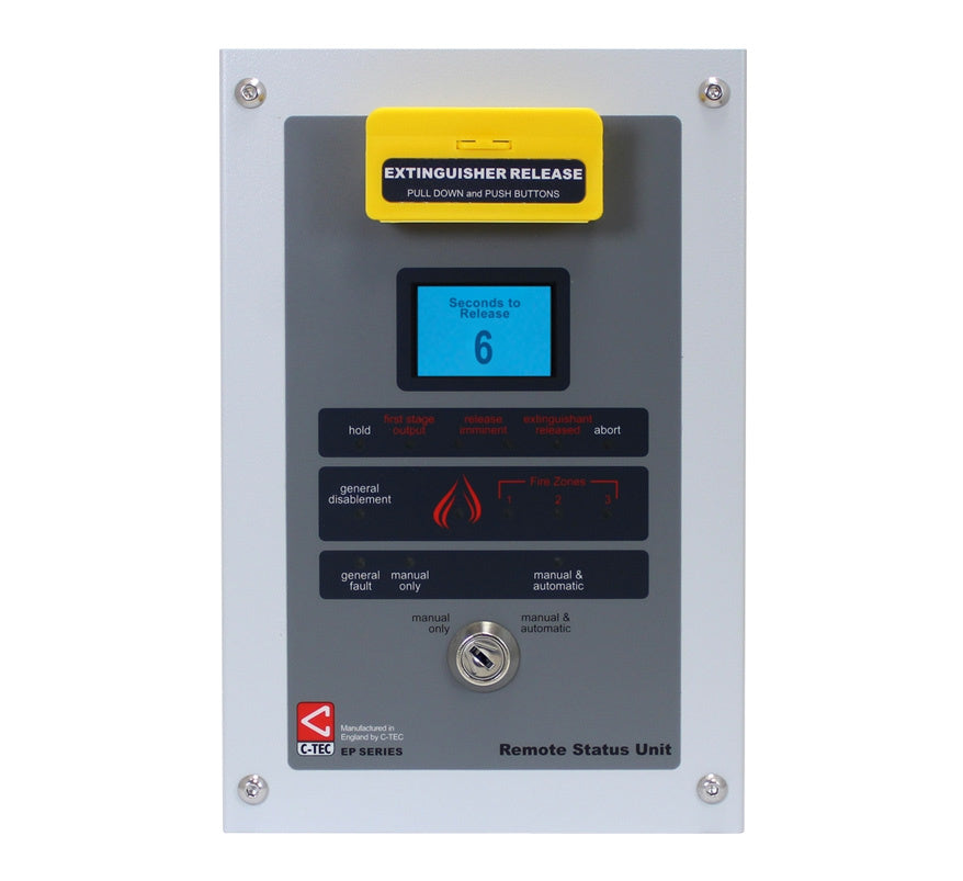 C-TEC EP Extinguisher Release Remote Status Unit, Flush Mount (EP210F) - JEM Systems UK