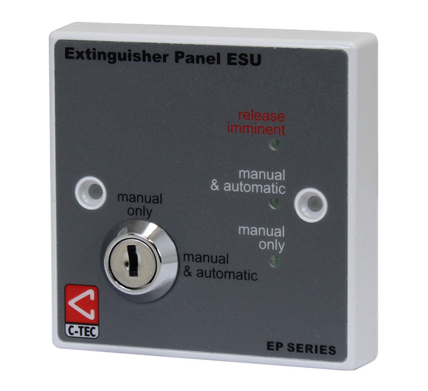 C-TEC EP Extinguisher Release Economy Remote Status Unit, Single Gang (EP211) - JEM Systems UK
