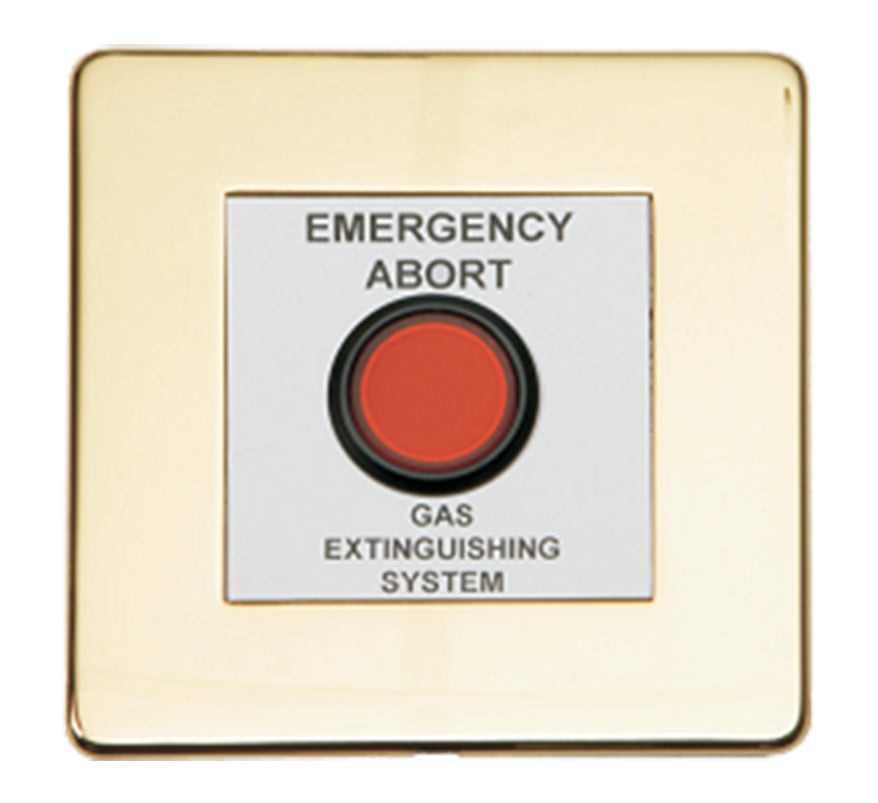 Advanced EXP-004-003 Abort Switch, Brass Trim Cover Plate - JEM Systems UK