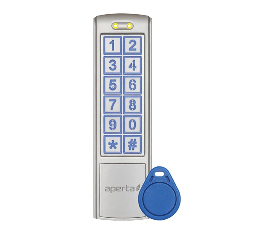 ESP Aperta Proximity Door Entry Keypad with 10 Tags (Silver) (EZTAG3) - JEM Systems UK