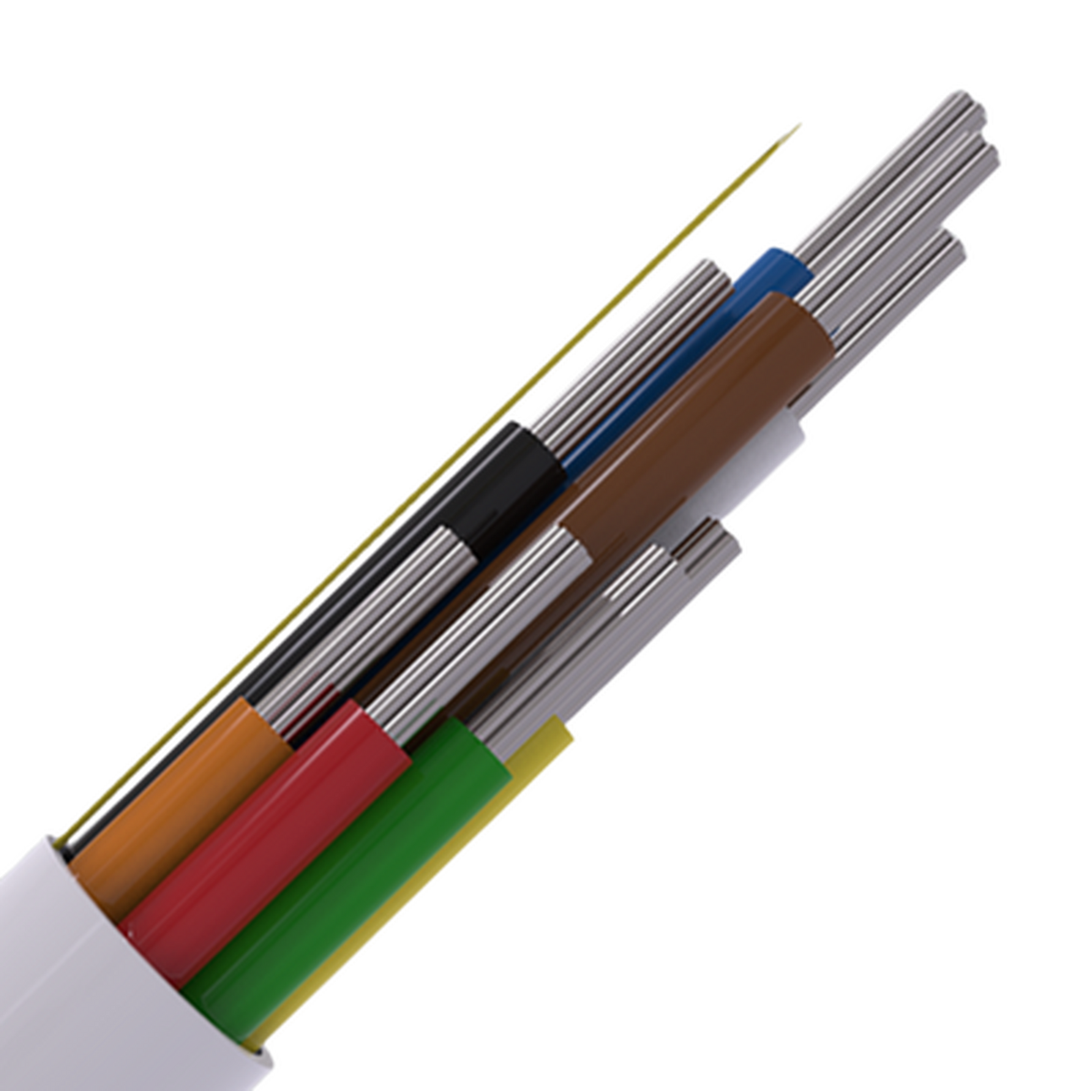 CQR 8 Core Type 3 CCA LSF Cable White 100m