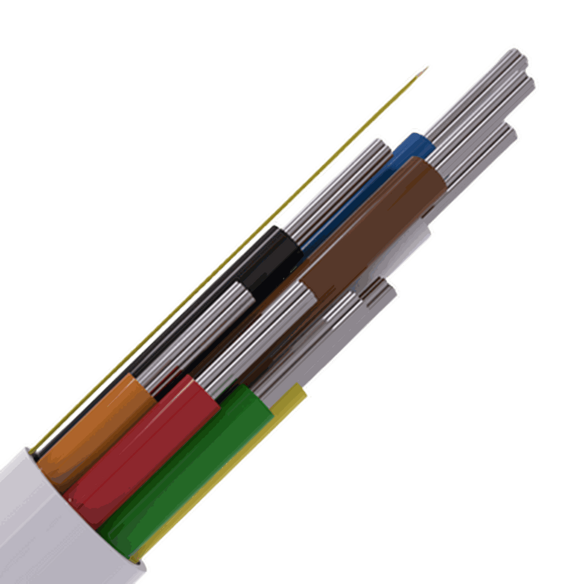 CQR 8 Core Type 3 CCA LSF Cable White 100m