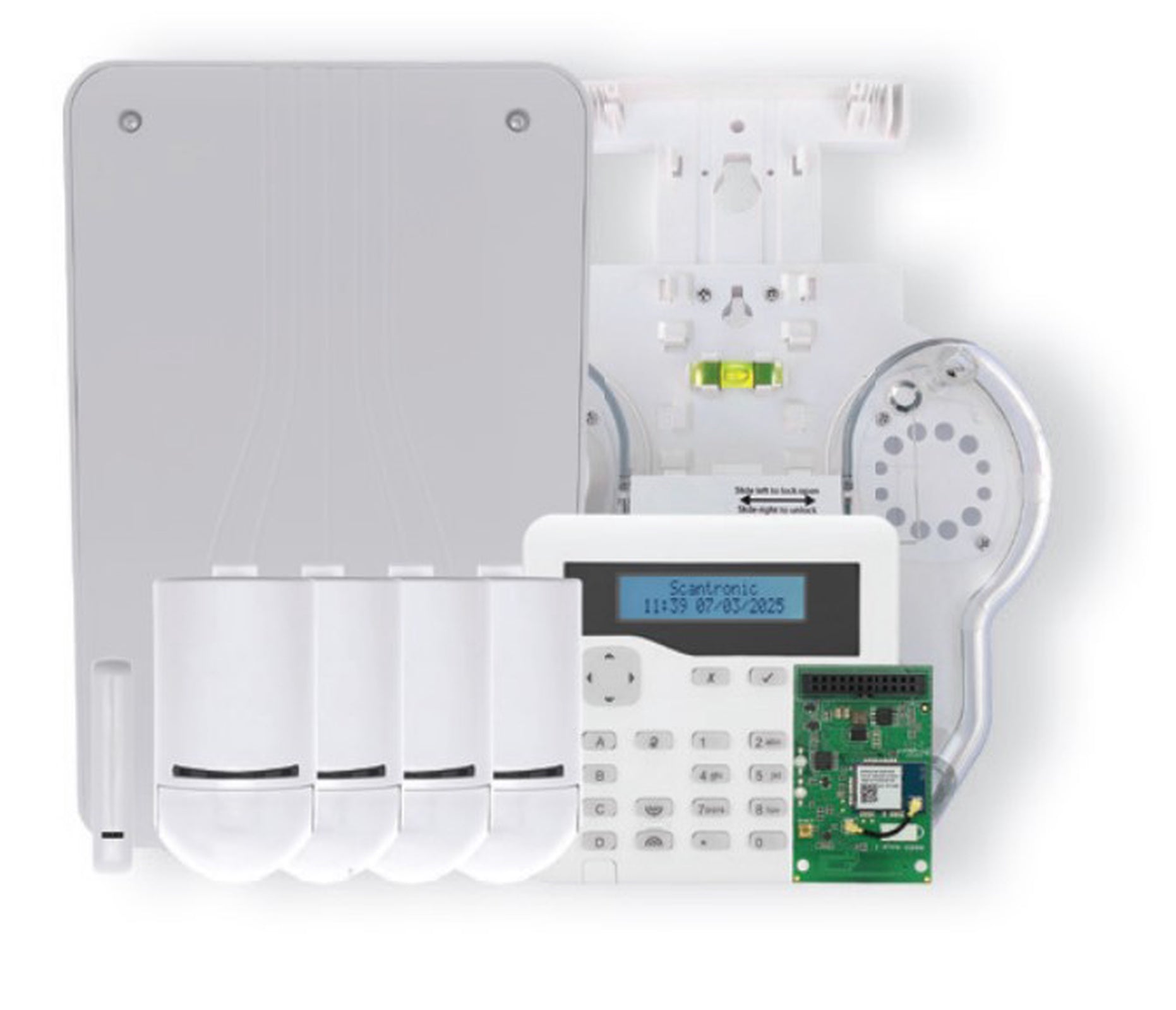 Scantronic 30 Radio Kit c/w Keypad 4xPIR 1xDC 1xWiFi Card 1xExternal Radio Siren