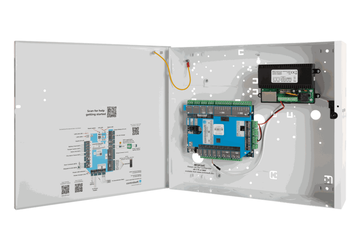 Controlsoft iNet 2 Door/2 Reader Control Unit Boxed with POE PSU