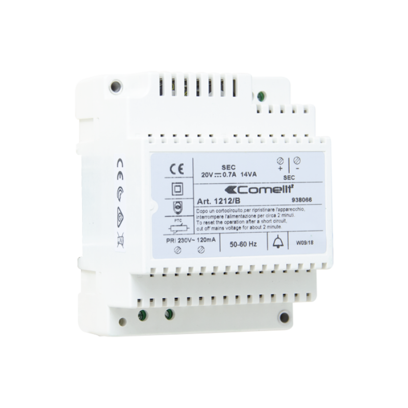 Comelit 14VA Power Supply 230 VAC/20 VDC