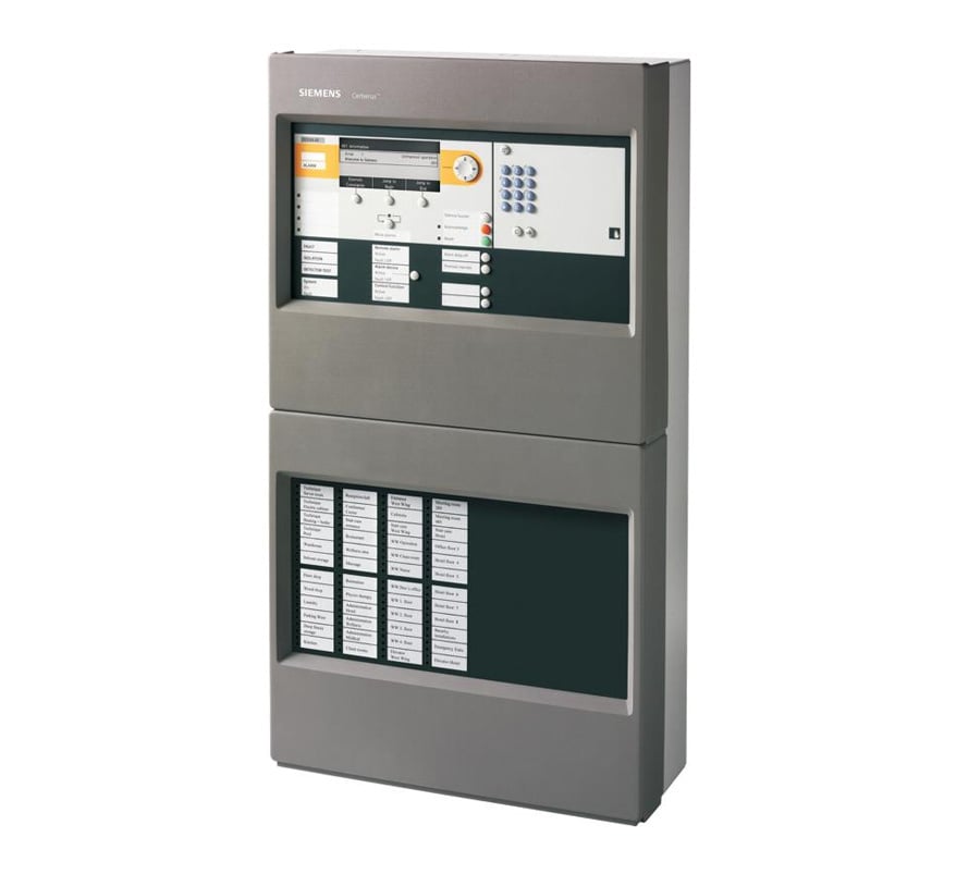 Siemens FC722-ZE-P Cerberus PRO 2 Loop Fire Panel in Comfort Housing c/w C-NET & 1.5A Power Loop Module (48 Zonal LEDs) (S54433-C113-A4) - JEM Systems UK
