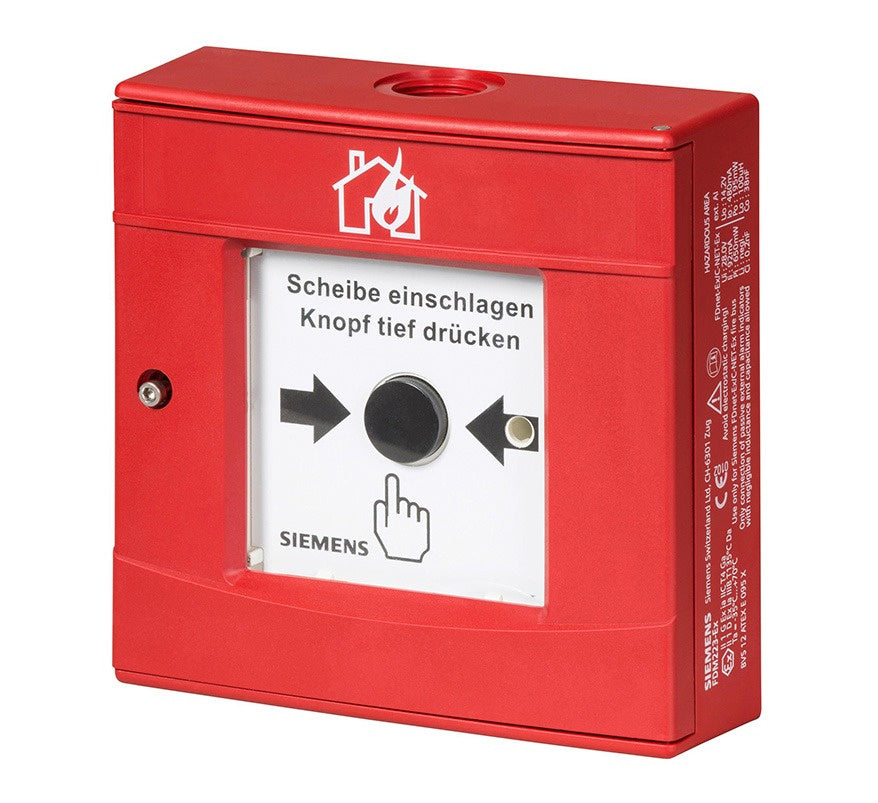 Siemens FDM223-Ex Cerberus PRO Manual Call Point for Potentially Explosive Areas (S54329-F5-A1) - JEM Systems UK