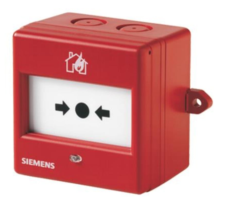 Siemens FDM226-RG Cerberus PRO IP66 Weatherproof Manual Call Point with Glass Element (A5Q00013435) - JEM Systems UK