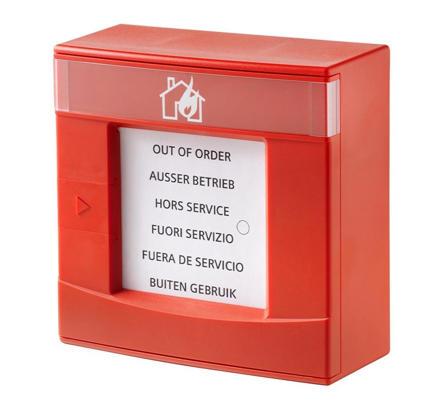 Siemens FDMH273-R SWING Wireless Red Call Point Housing with Glass & Key (Requires 1x FDME273) (S54323-B109-A1) - JEM Systems UK