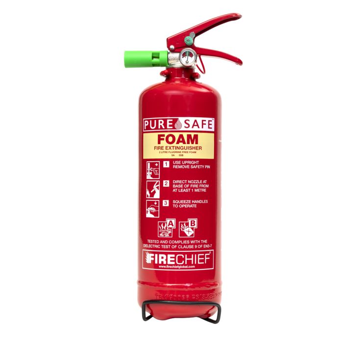 Firechief 2ltr PureSafe Fluorine Free Foam Extinguisher (FFF2) - JEM Systems UK