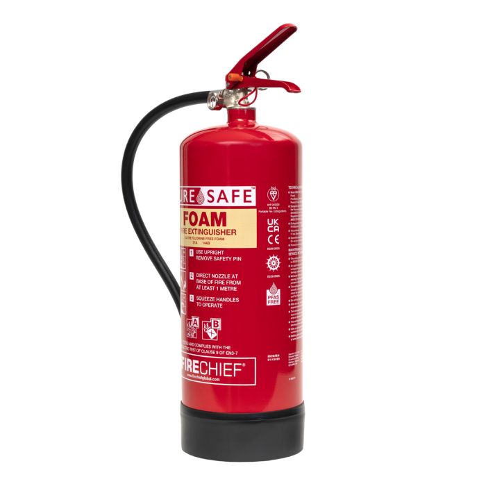 Firechief 6ltr PureSafe Fluorine Free Foam Extinguisher (FFF6) - JEM Systems UK
