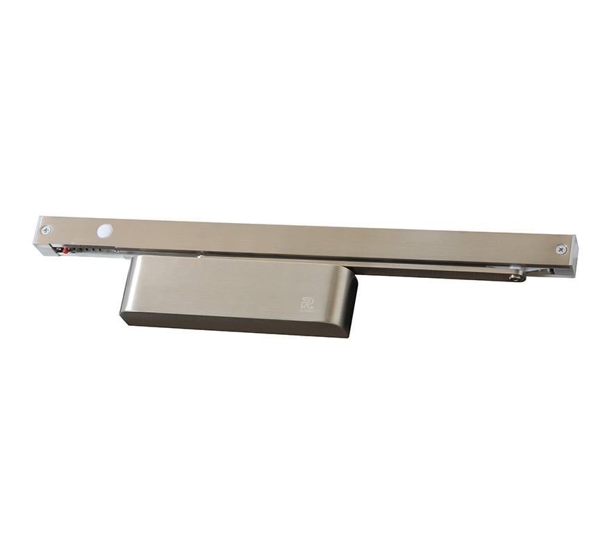 Rutland TS.FIRETRAK.114 EN2-4 Slide Arm Electromagnetic Door Closer - Satin Nickel Plate - JEM Systems UK
