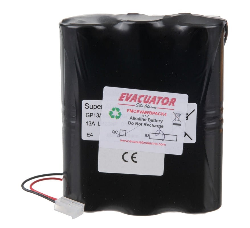 Evacuator Synergy+ 4.5V Battery Pack (Black Pack) (FMCEVAWBPACK4) - JEM Systems UK