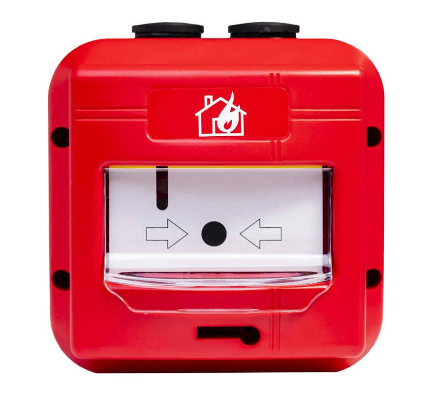 Global Fire Conventional IP67 Manual Call Point with Cover (Red) (GFE-MCPE-C-IP67) - JEM Systems UK