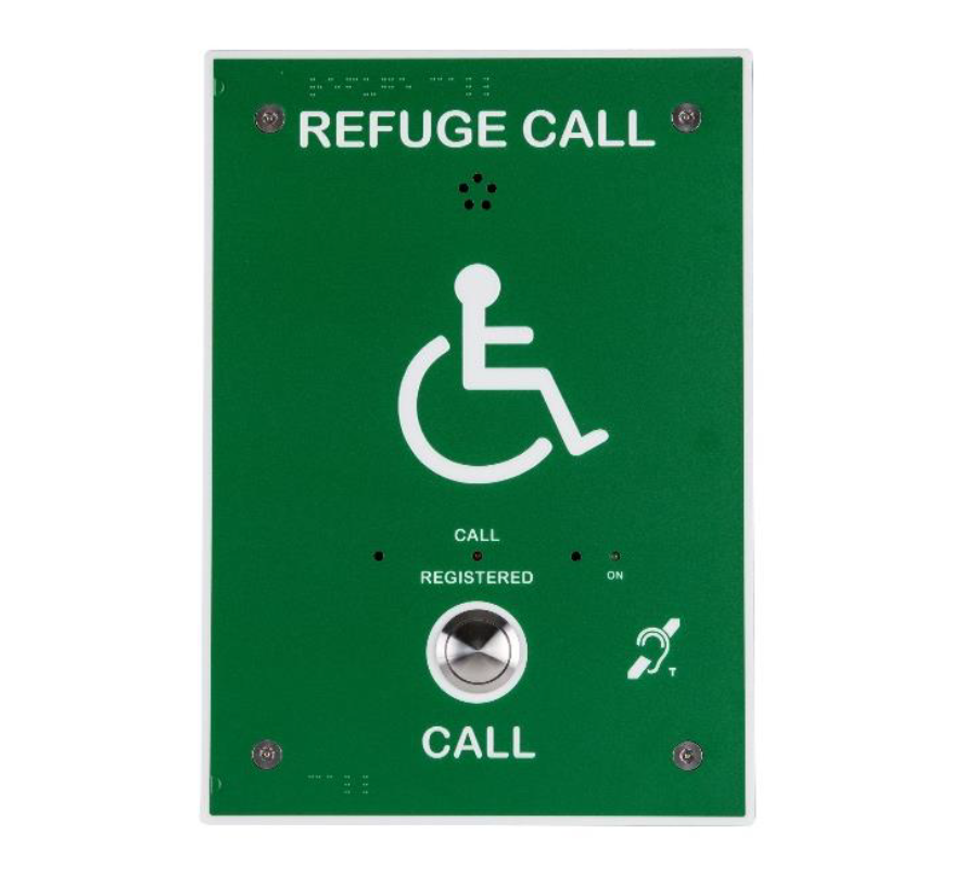 Kentec Safe-Point Type B Disabled Refuge Outstation, Green Front Panel, Induction Loop (K41300NGR) - JEM Systems UK