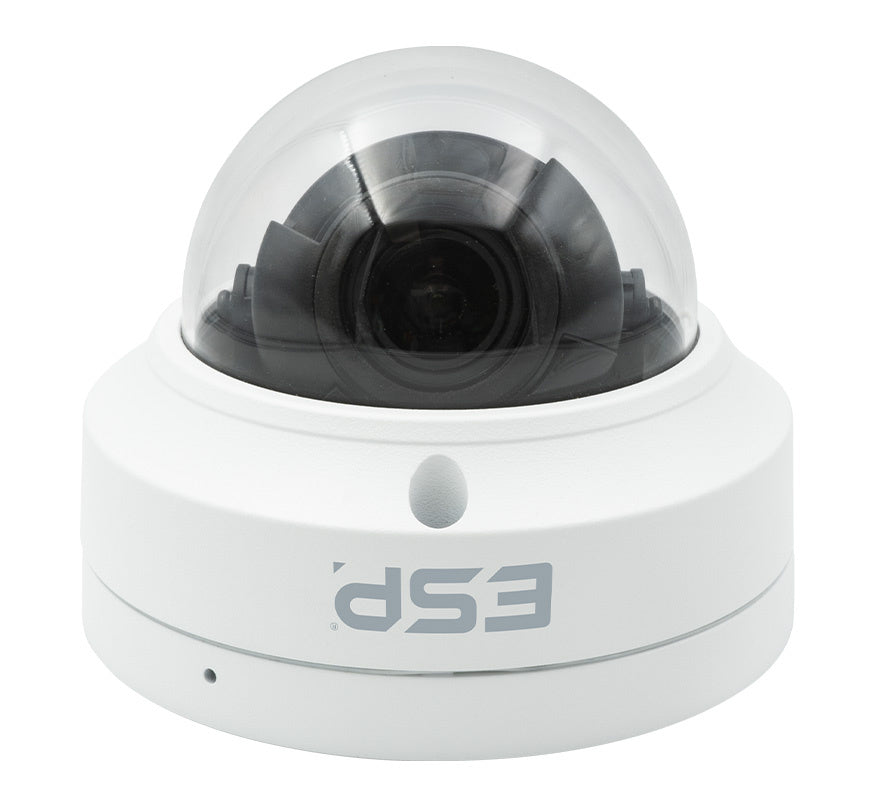 ESP HDview IP PoE 5MP Varifocal 2.8-12mm Motorised Lens Anti-Vandal Dome Camera White (H512VDWA) - JEM Systems UK