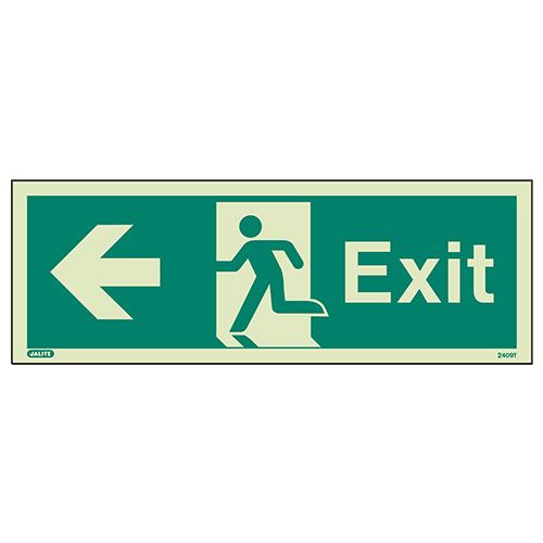Firechief Sign EXIT LEFT Photolum (409T/R)