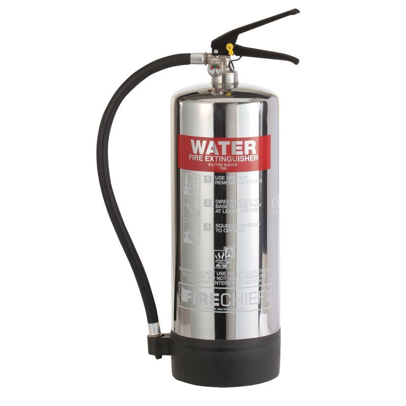 Firechief ELITE 6l Water Stainless Steel Extinguisher (PXW6)