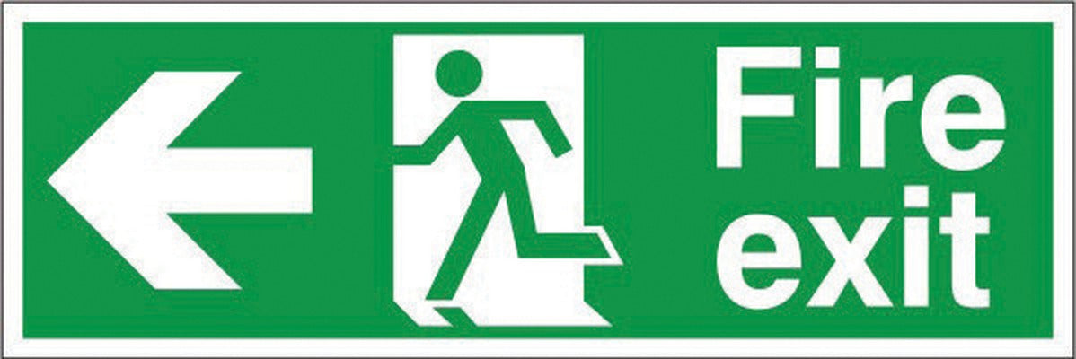 Jewel FEALP450 Fire Exit Sign, Arrow Left, Photoluminescent, 450x150mm