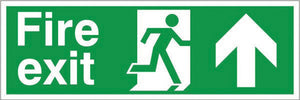 Jewel FEAUP450 Fire Exit Sign, Arrow Up, Photoluminescent, 450x150mm