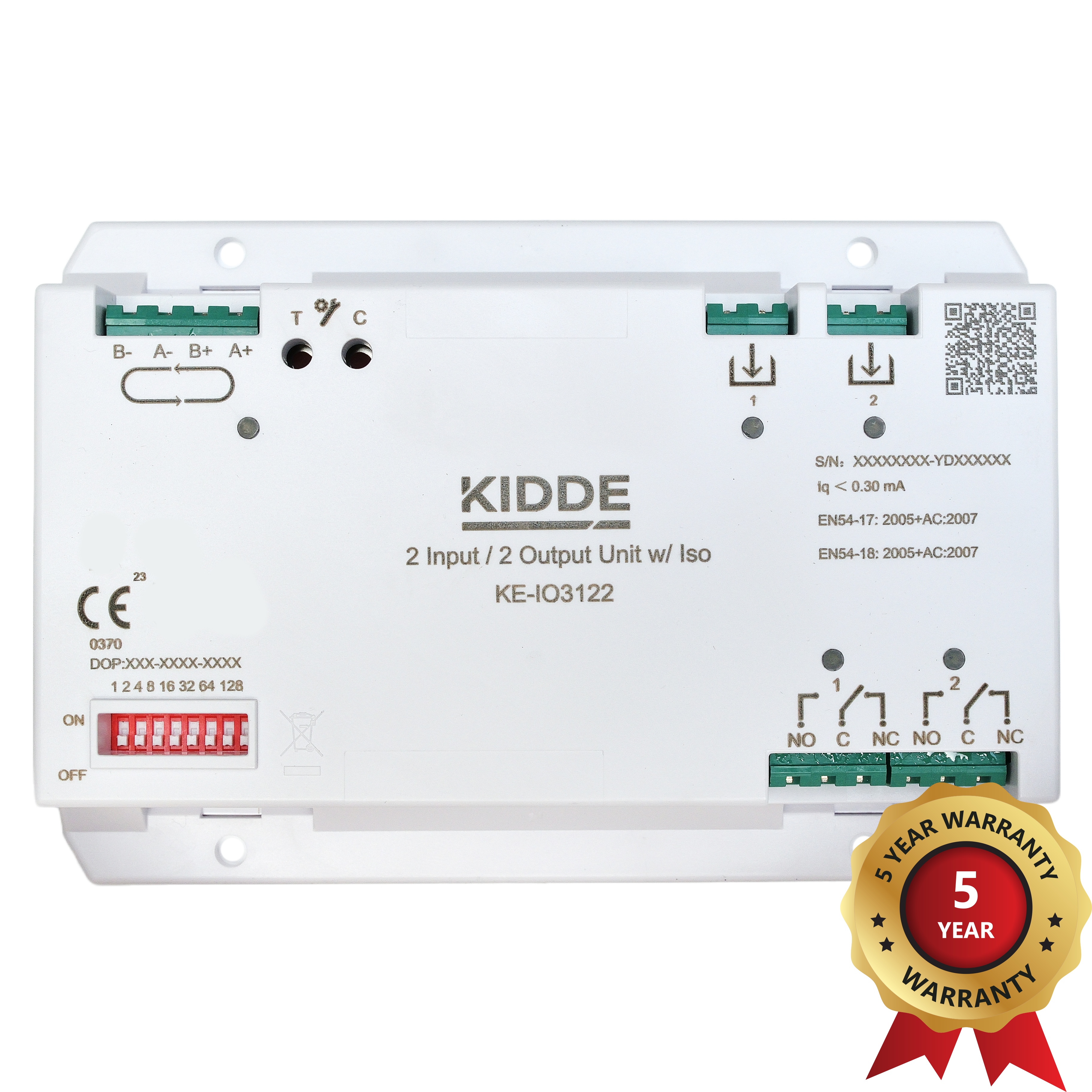 Kidde KE-IO3122 Excellence Series Addressable 2 Input / 2 Output Unit - JEM Systems UK