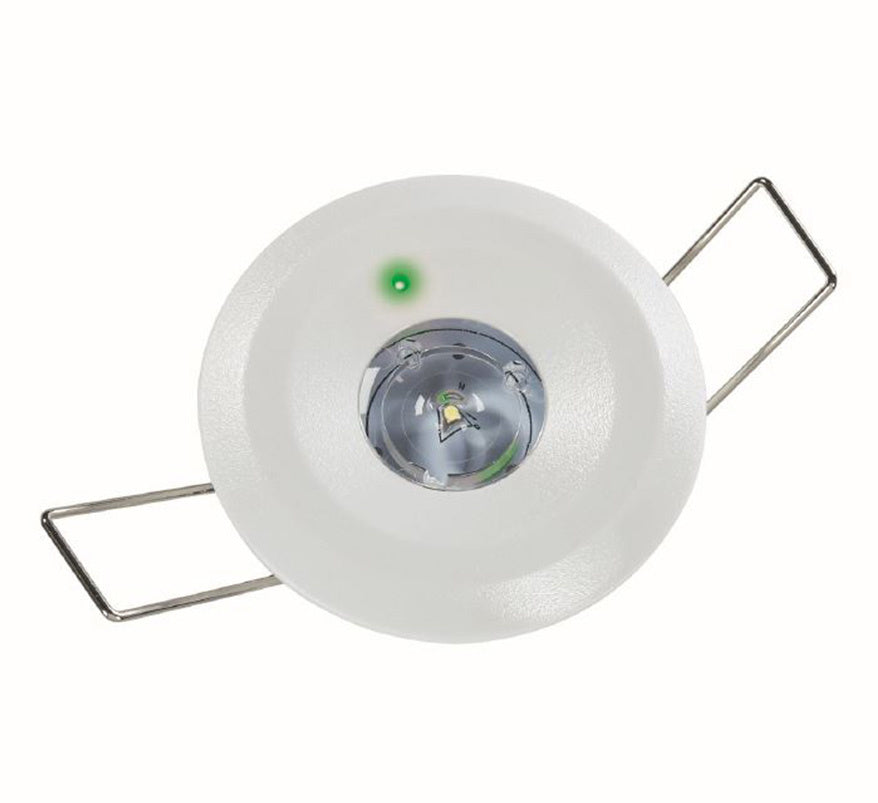 Advanced LLED3/M3/P/REM LED-Lite Downlighter, Recessed, Addressable, Maintained, Open Area Lens (White Body) - JEM Systems UK