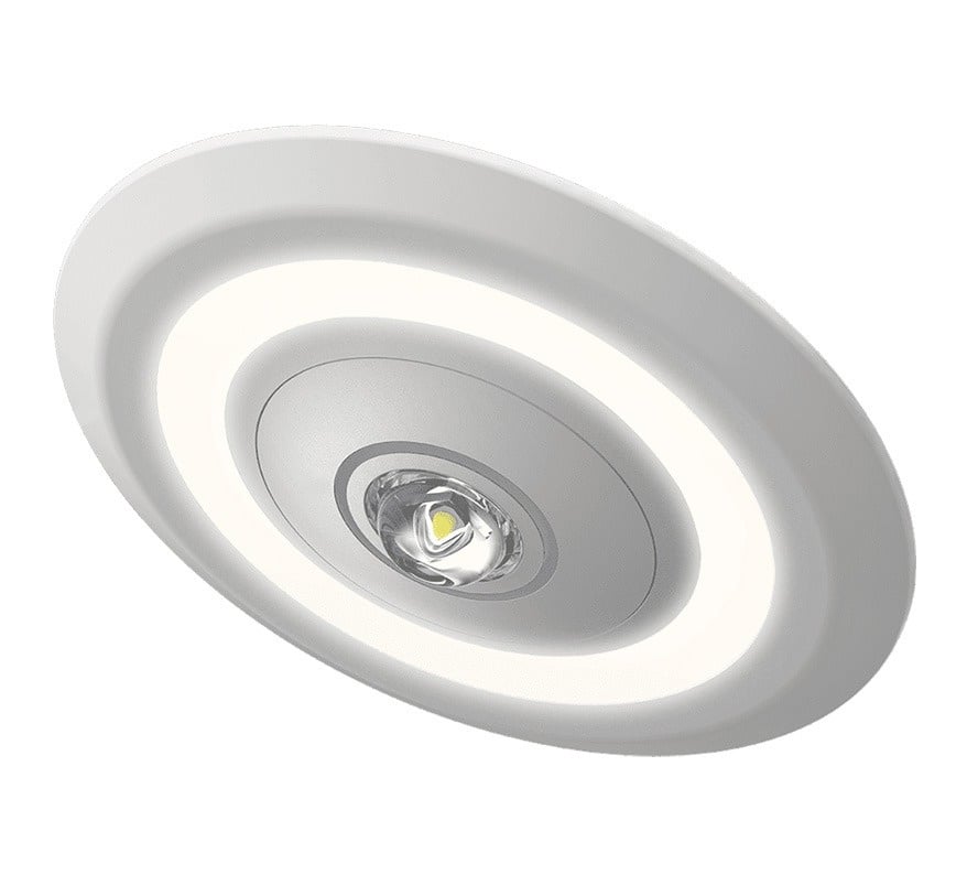 Lumi-Plugin 4000K IP20 Fire Rated LED Downlight with Emergency Light - Corridor (Cool White) (LP110WH4KCOEM) - JEM Systems UK