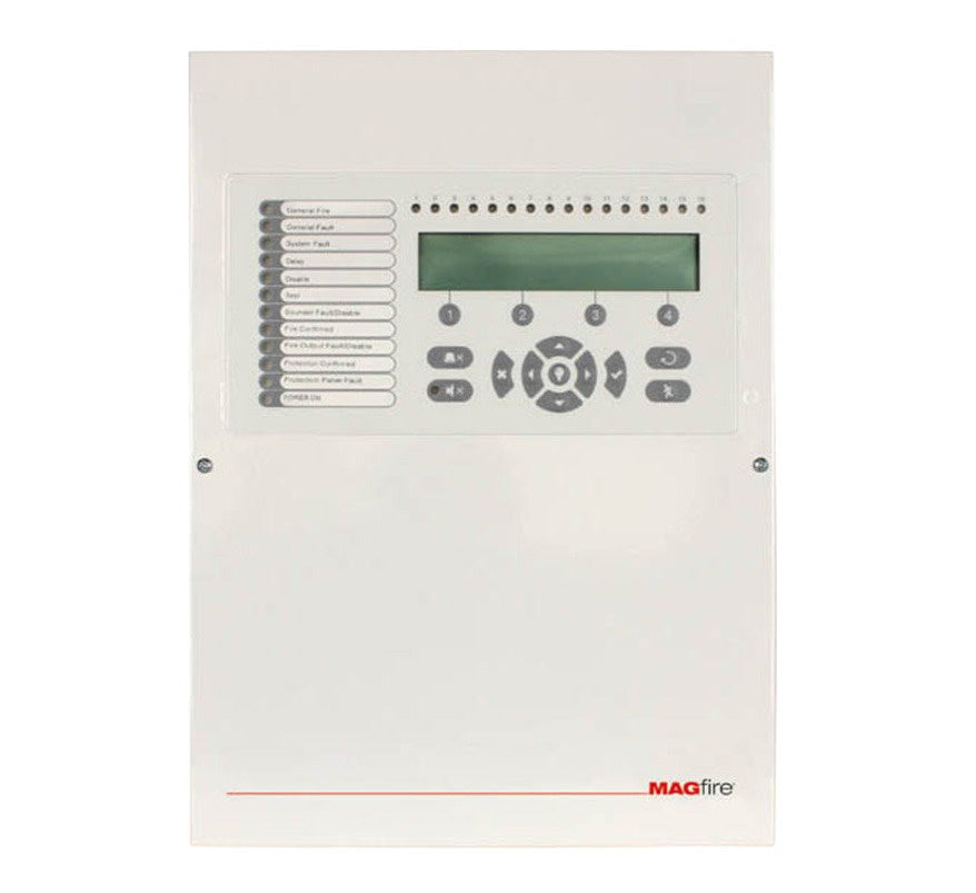 ESP MAGPRO 1-2 Loop 16 Zone Addressable Fire Alarm Panel (White) (MAGPRO16) - JEM Systems UK