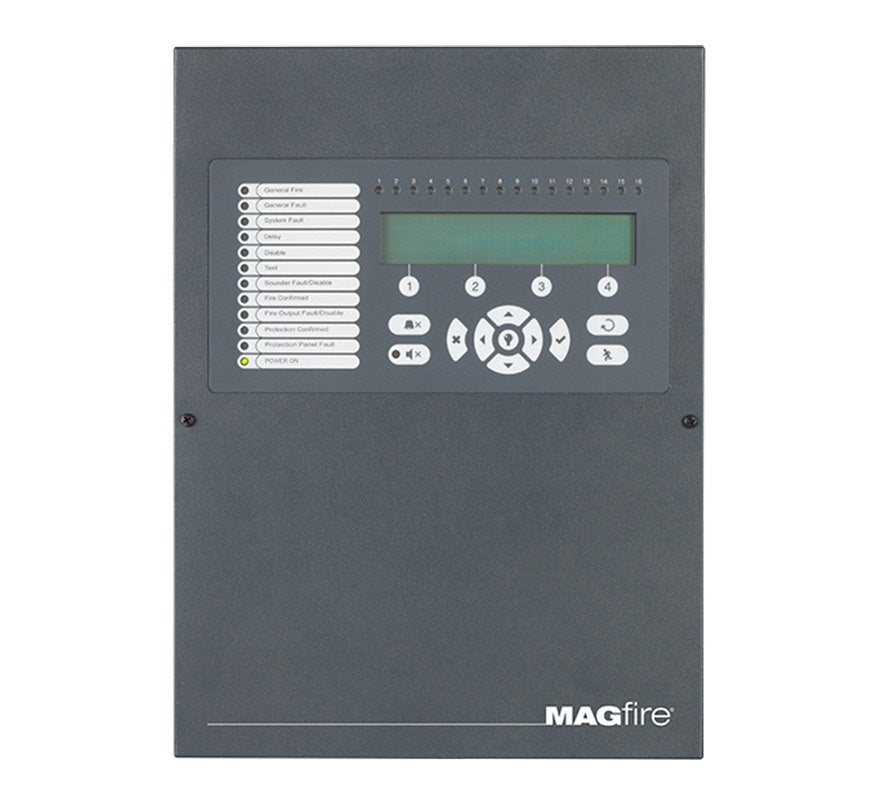 ESP MAGPRO 1-2 Loop 16 Zone Addressable Fire Alarm Panel (Grey) (MAGPRO16G) - JEM Systems UK