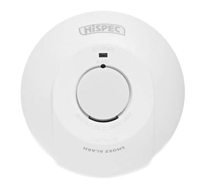 Hispec Mains Powered Fast Fix Optical Smoke Alarm with 9v Backup Battery (HSSA/PE/FF)